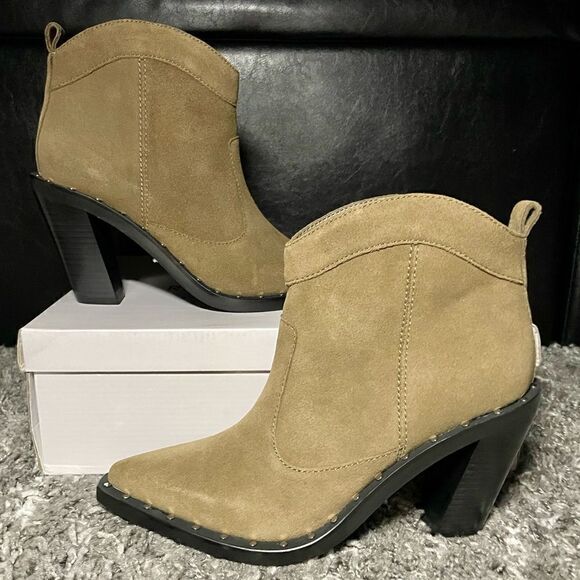 NIB Rebecca Minkoff Nanine Suede Western Boots - Picture 3 of 11